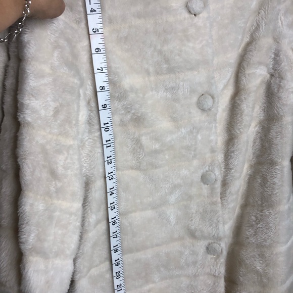 Raymodes Faux Fur Long Coat Size Small with Gold - Picture 8 of 10